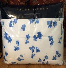 RALPH LAUREN Georgica Maylen FULL/ QUEEN COMFORTER White Blue Floral - New