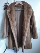 Vintage Fur Coat George Rose Of Derby Fabulous Size 14/16