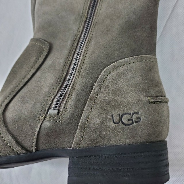 UGG 1103729 Sorensen Waterproof Suede Zipper Detail Tall Chestnut Boots S/z US 8 | eBay