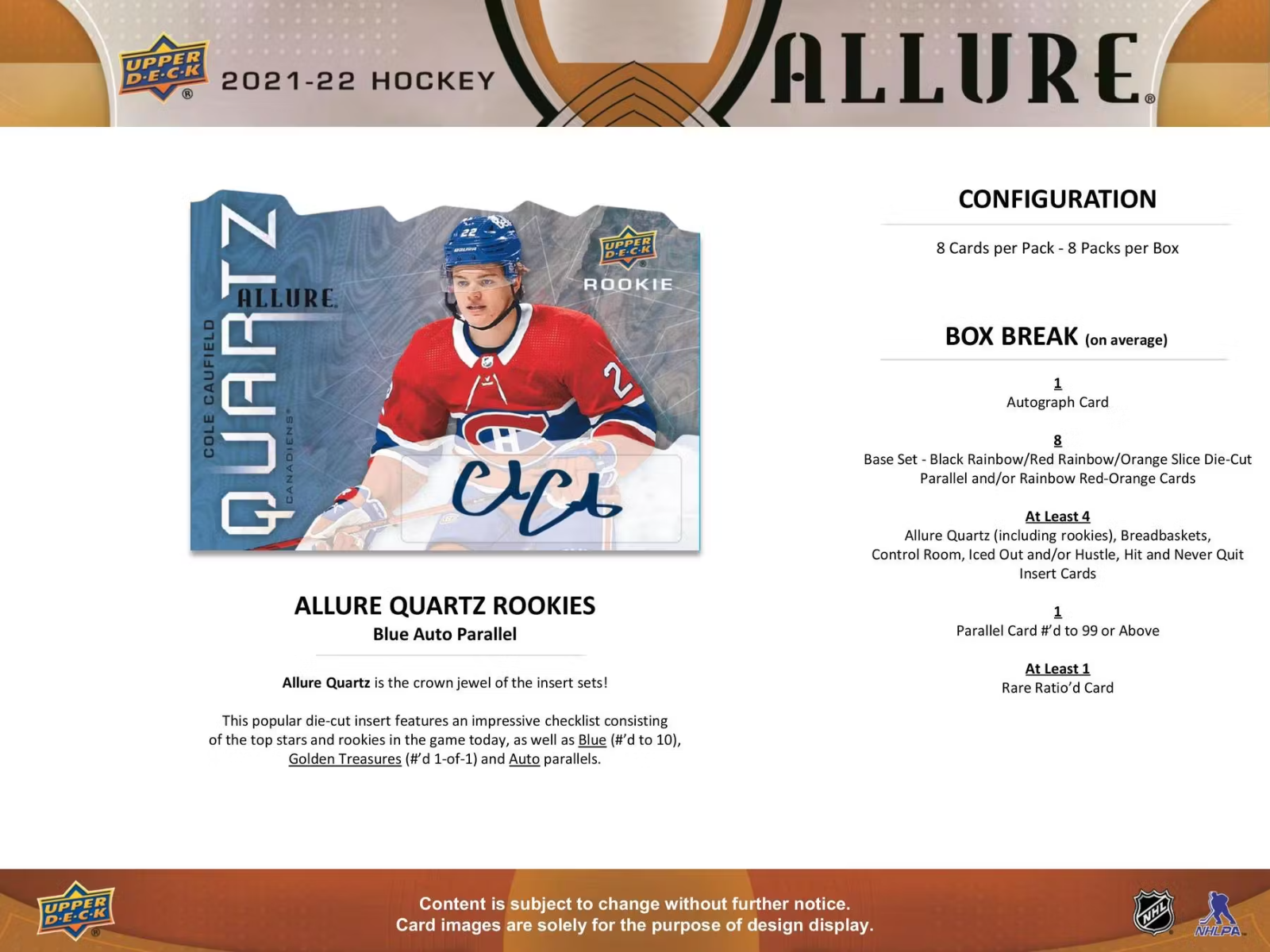 Carolina Hurricanes 2122 Upper Deck Allure Hockey 3 Box Group Break