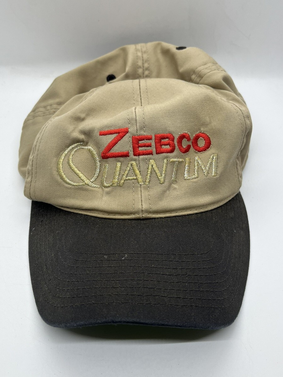 Zebco Quantum Fishing Tan Baseball Cap Hat Snapback Hooked On Fishing Foundation