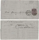 GB QV 1869 cover Liverpool to New Orleans 6d mauve pl.8 JG/GJ attractive cover