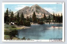 Postcard California Black Butte CA Sunfish Lake 1930s Unposted White Border