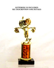 HALLOWEEN TROPHY SCARECROW TROPHY TRUNK OR TREAT COSTUME PARTY...ORANGE