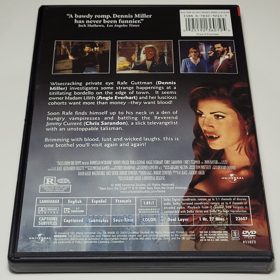 Tales from the Crypt Bordello of Blood (DVD, 1996) Dennis Miller Erika
