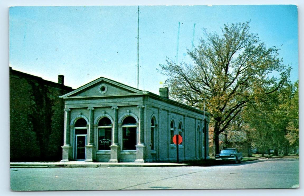 MOULTON, IA Iowa Street Scene SAVINGS BANK c1950s Car Appanoose County Postcard eBay