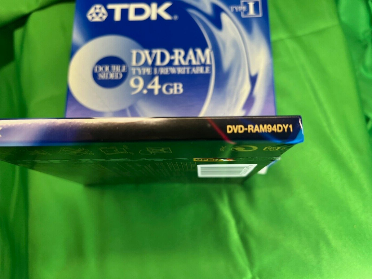 TDK DVD-RAM 9.4GB Double Sided ReWritable Blank DVD RAM Cartridge