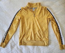 Victorias Secret Pink Womens Yellow Long Sleeves Pullover Sz XS Athletic