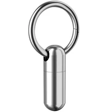 ZXLLM Small Pill Case Keychain Portable Pill Container Waterproof Titanium Po...