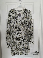 Topshop Ladies Wrap Long Sleeve Dress Size 12 BNWT RRP £49