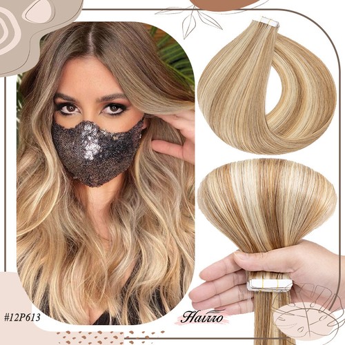 Tape In 100% Real Human Hair Extensions Skin Wefts 9A Thick Double Drawn Seamles - Picture 48 of 56