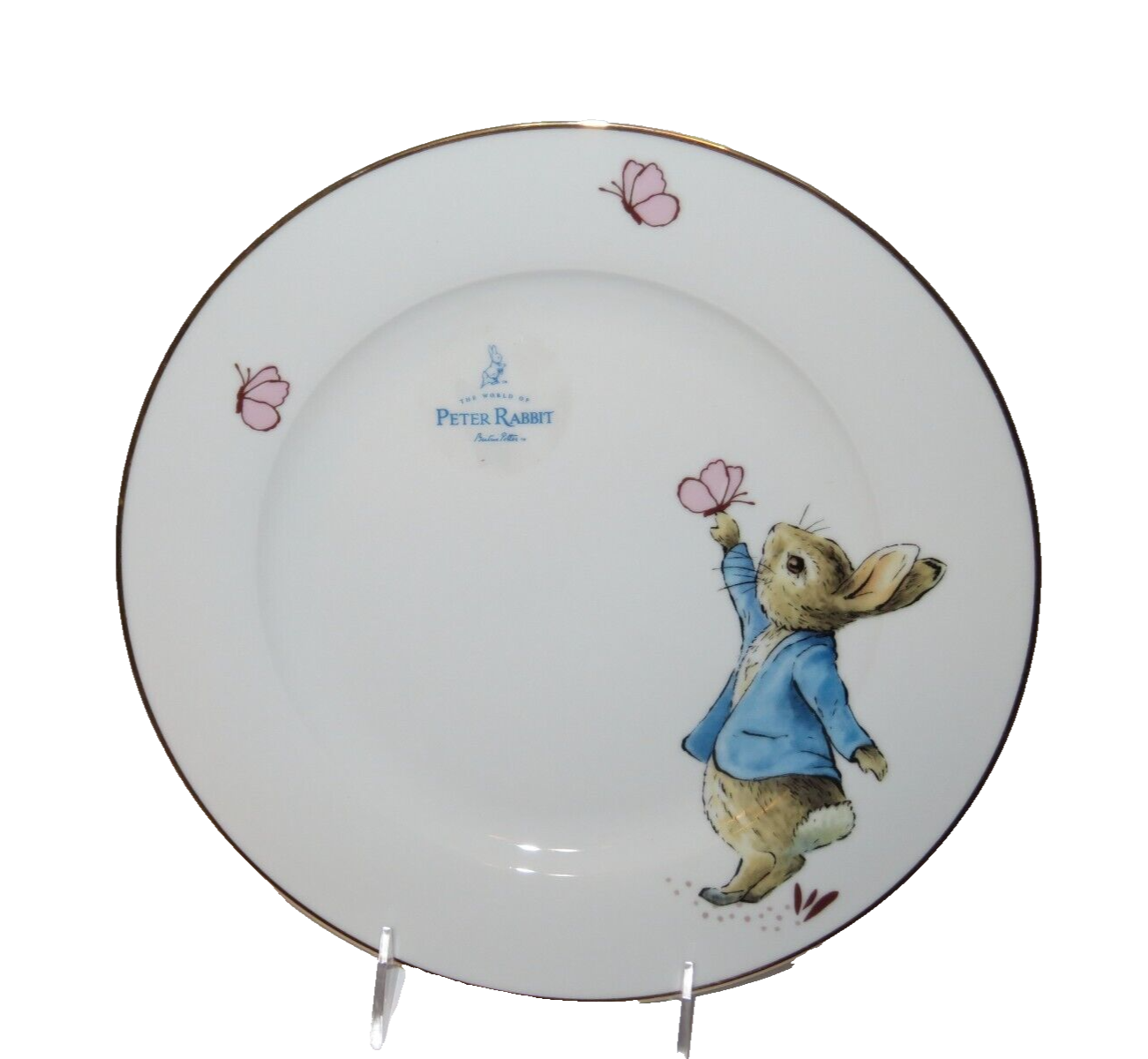 Zrike Brands PETER RABBIT WITH BUTTERFLIES Ceramic Dinner Plate - NEW ...