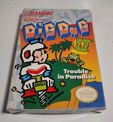 Dig Dug II: Trouble in Paradise (Nintendo Entertainment System, 1989)NO MANUAL