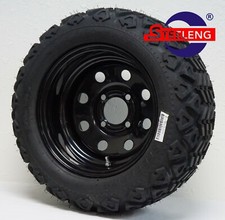 Golf Cart 12 8 Holes Black Steel Wheels And 20x10-12 All Terrain Tires 4 Golf Cart 12 8 Holes Black Steel Wheels And 20x10-12 All Terrain Tires 4