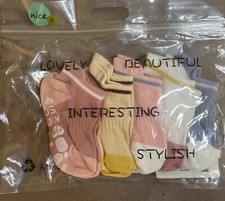 5 Pairs Baby Girls Toddlers Non Slip Skid Cotton Ankle Socks Sets Size S 1-3Yr