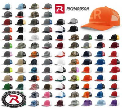 #ad Richardson 112 Trucker Hat Snapback Blank Hat Meshback Hat Trucker Cap OSFM $9.75
