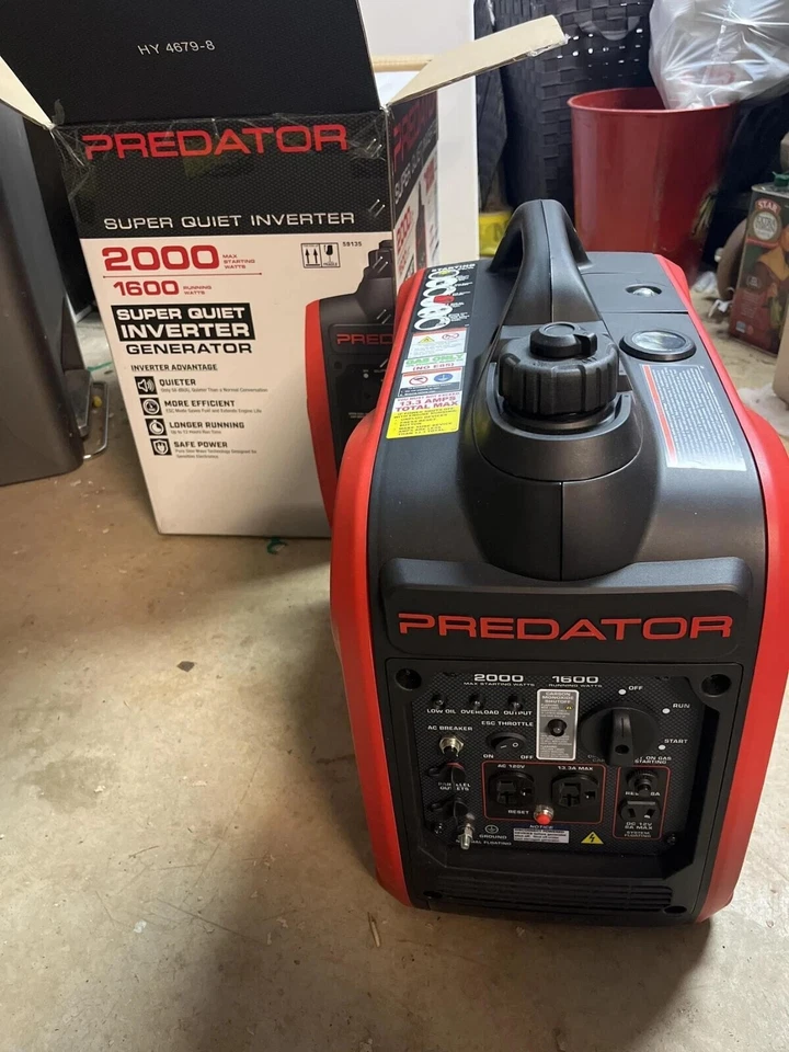 Predator 2000 Watt Super Quiet Inverter Generator with CO Secure Technology NEW - Image 3 of 4