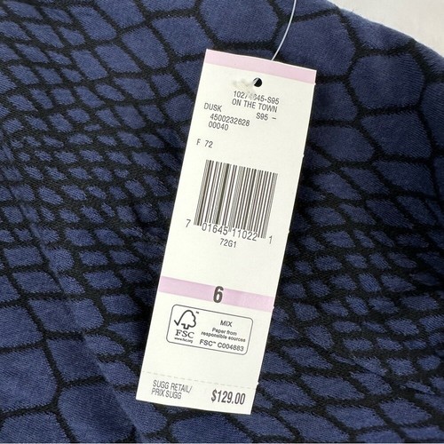 Nine West Damen Neu mit Etikett Blue On The Town Schlangenleder Druck Sirene Karriere Kleid 6/C34 - Bild 9 von 14