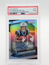 TETAIROA MCMILLAN 2025 PANINI PRIZM SILVER ROOKIE RC AUTOGRAPH #311 PSA 9 Q7278