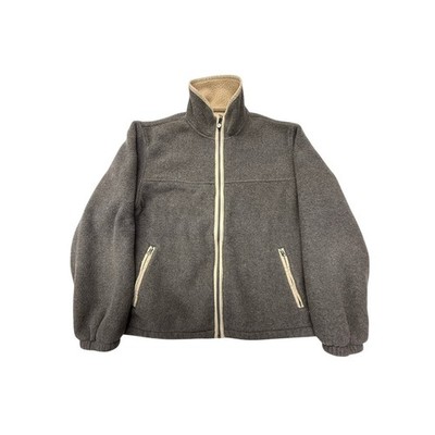Silver Peak Resort Men's Large Gray Full-Zip Sherpa-Lined Full Zip Jacket