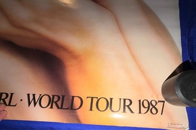vintage 1987 Madonna Who's That Girl World Tour POSTER USED
