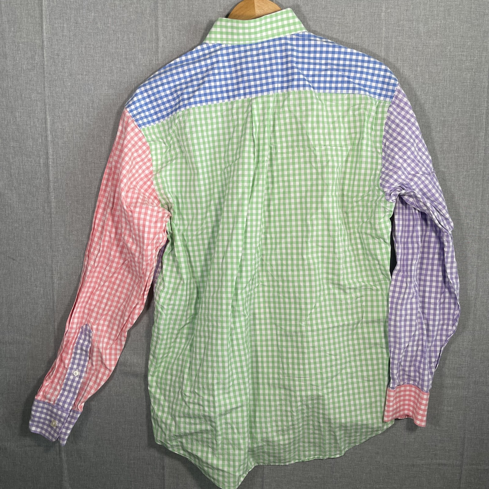 Vineyard Vines Shirt Mens Medium Patchwork Gingha… - image 8