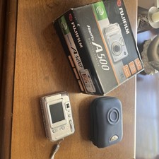 Fuji Film Finepix A500 Digital Camera Silver Tested Working
