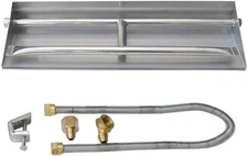 Stanbroil Stainless Steel Natural Gas Fireplace Dual Flame Pan Burner KIT  26.5"
