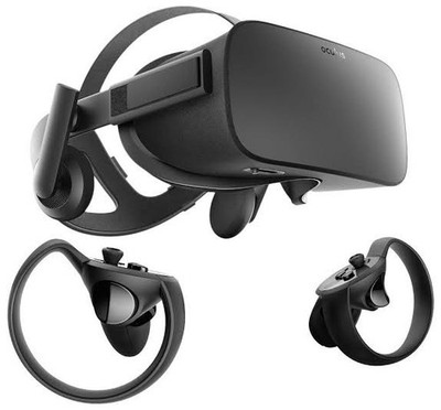 Oculus Rift VR Headset mit Controller, Kabel und zwei Sensoren