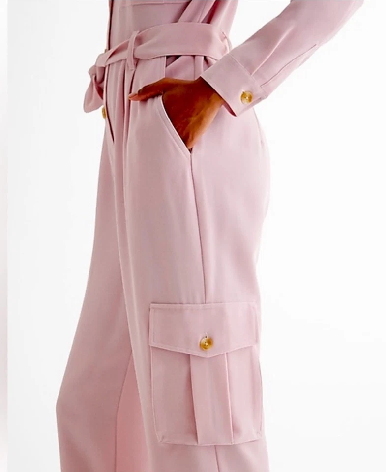 Nuevo con etiquetas Mono utilitario Express manga larga cintura atada en rubor suave talla S Foto 4 de 4