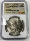 1923 US Mint Peace Silver Dollar $1 - NGC Brilliant Uncirculated EXACT COIN