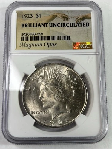 1923 US Mint Peace Silver Dollar $1 - NGC Brilliant Uncirculated EXACT COIN