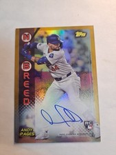 Andy Pages 2024 Topps Archives New Breed Gold Auto RC  #99NBA-AP Andy /50 Rookie