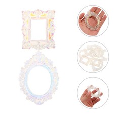 10pcs Vintage Picture Frames, Antique Small Resin Jewelry Frame for DIY