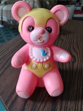 Vtg Baby Bear Squeaky Toy Works Stahlwood New York Taiwan Works