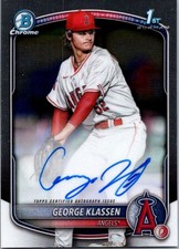 2025 Bowman Chrome Prospect Rookie Autograph CPAGK George Klassen Auto Qty Angel