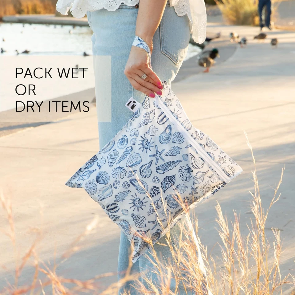 Bolsa húmeda impermeable Roamio para bebé, viaje, traje de baño, pañales de tela, bomba Foto 3 de 4