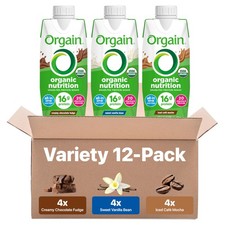 Orgain Organic Nutritional Protein Shake, 16g Grass Fed 11 Fl Oz Pack of 12 