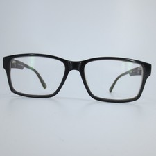 Bulova Salford Black Brown Rectangular Eyeglass Frames 55-16-140 Mens Womens