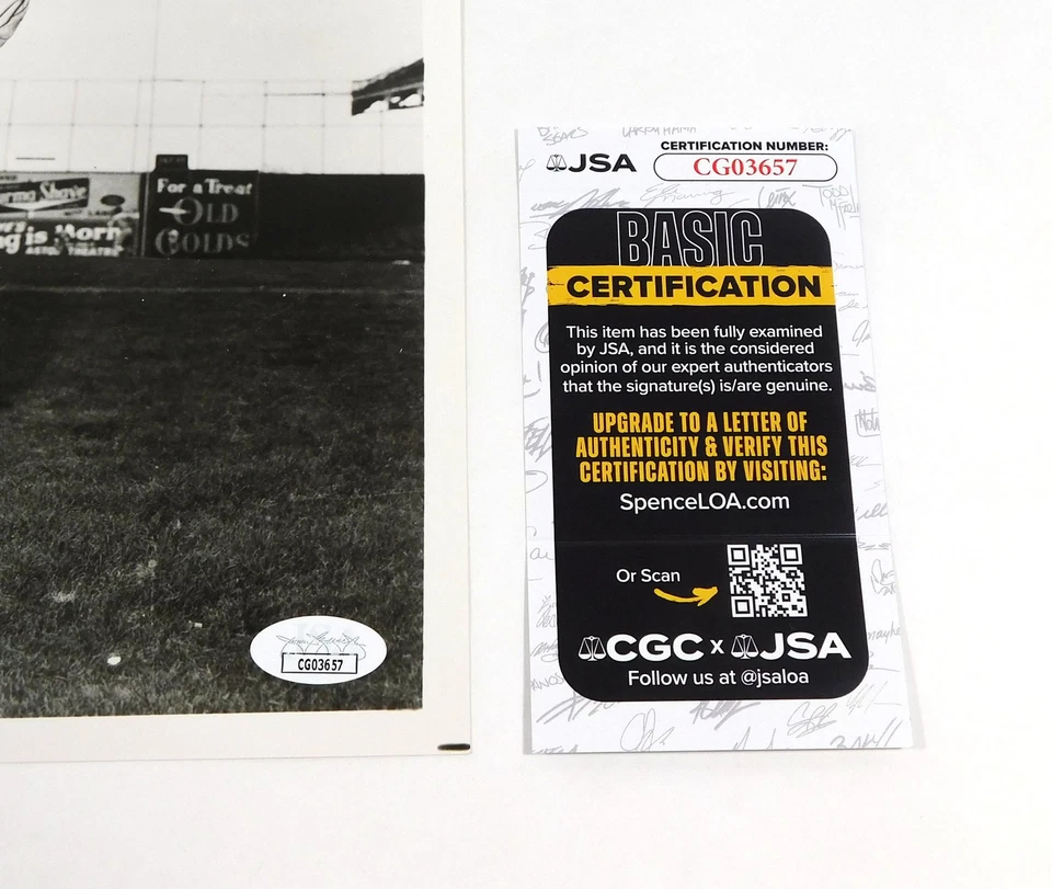 Duke Snider Signed 8 x 10 B&W Photo Dodgers JSA Auto - Image 3 of 3