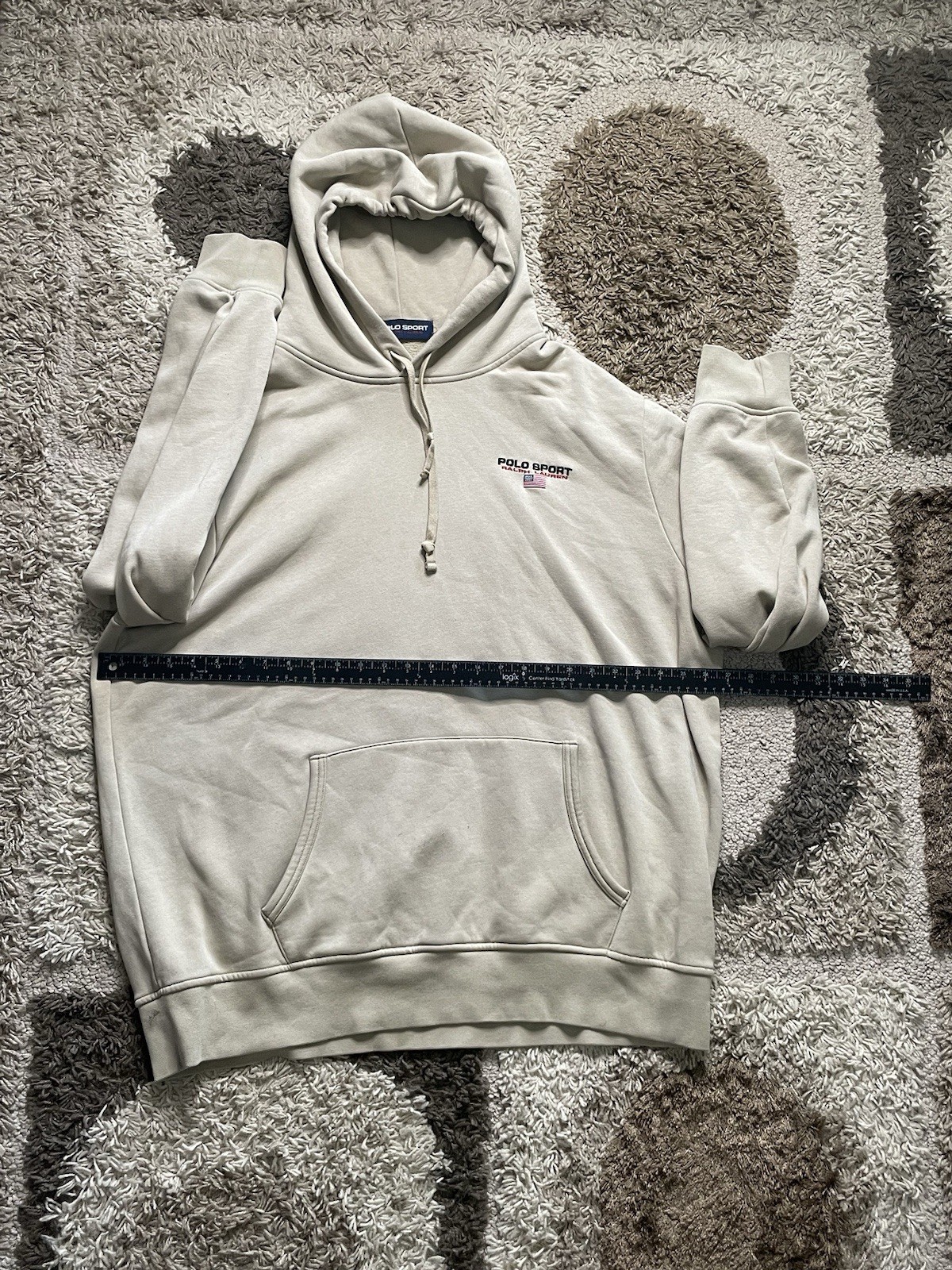 PONY Polo Ralph Lauren RL Polo Sport Felpa Full Zip Felpa con Cappuccio Uomo 2XL Cachi