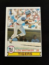 LOU WHITAKER ROOKIE DETROIT TIGERS 1979 NRMT #123 BASEBALL CARD !!!!!. rookie card picture