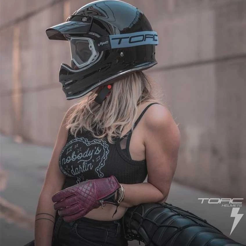 Torc Baja T3 Retro Helmet Classic Moto Removable Visor DOT ECE XS-2XL - Image 2 of 3