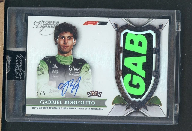 2025 Topps Dynasty F1 Gabriel Bortoleto 3/5 Tag