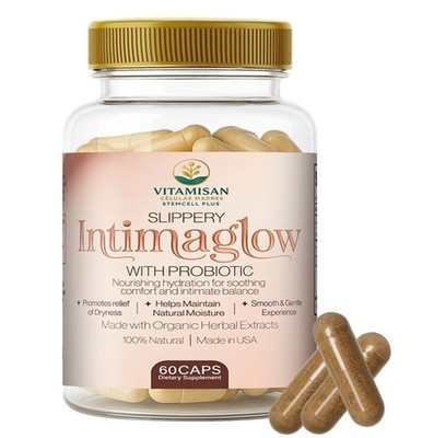 Slippery Elm Women s Intimate Hydration Probiotic Herbal Support 60 Caps
