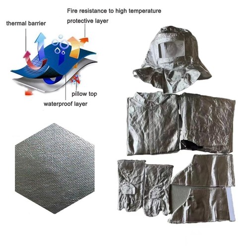 EYCOMTOM Heat Resistant Suit Fireproof Aluminized Coveralls Flame Retardant A... - Picture 3 of 7