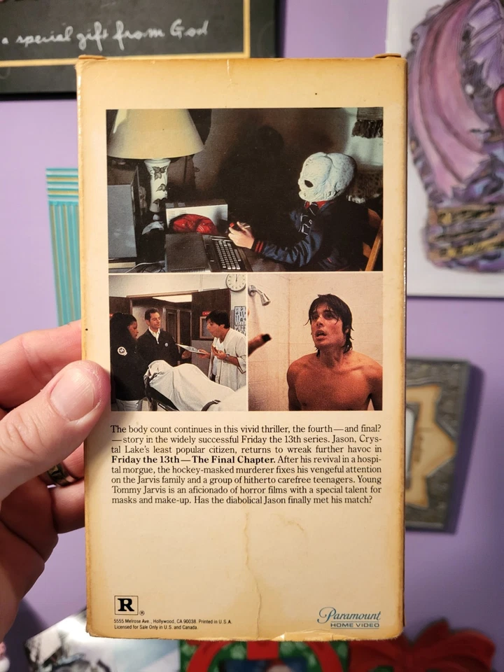 Friday The 13th The Final Chapter VHS (1984) Paramount 1988 Release  - Image 2 of 4