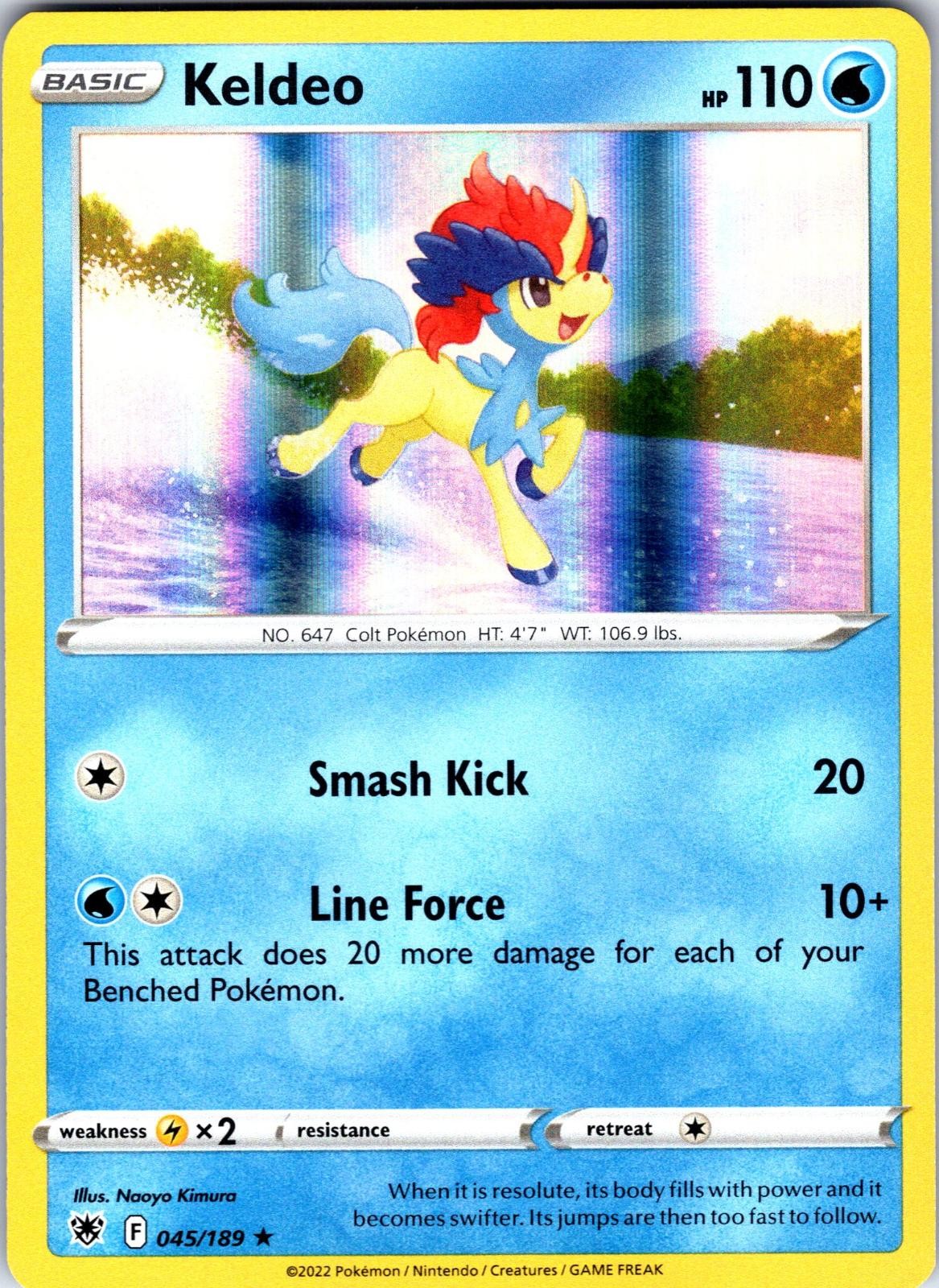 Keldeo 045/189 Holo Rare Astral Radiance Pokemon Lightly Played