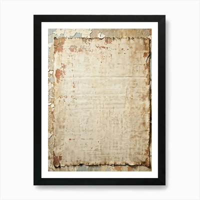 Altes verwittertes Blatt alter Leinwand gerahmtes Wandbild Poster Leinwanddruck Bild
