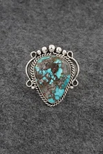 Turquoise & Sterling Silver Ring - Rena Begay - Size 9
